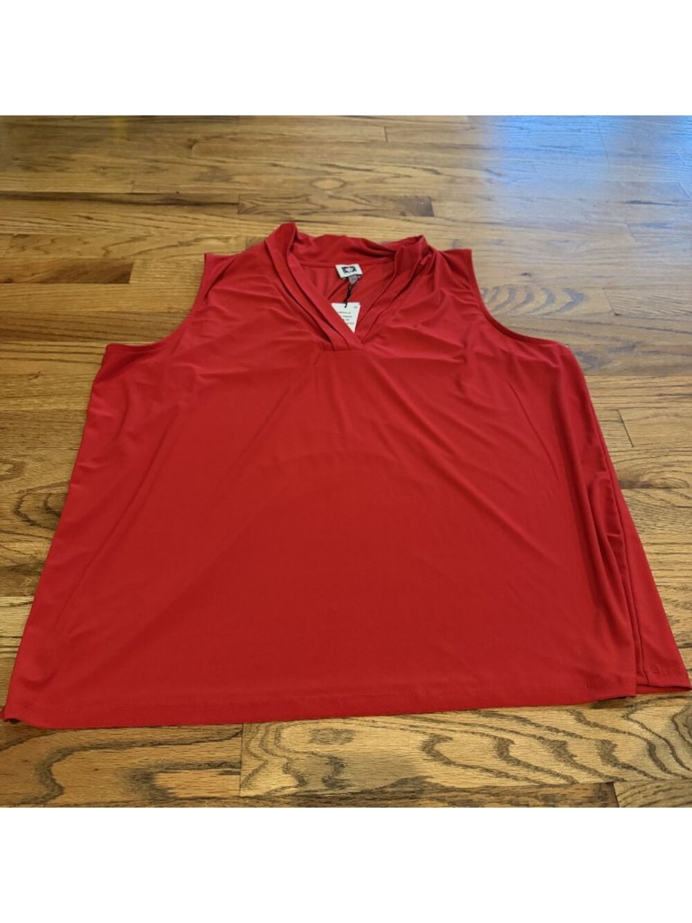 Anne Klein Womens Red SLeeveless Blouse New 2X